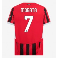 Stroje piłkarskie AC Milan Alvaro Morata #7 Koszulka Podstawowej 2024-25 Krótki Rękaw